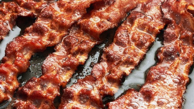 bacon slices closeup