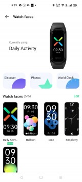 Watch faces available on the HeyTap Health app