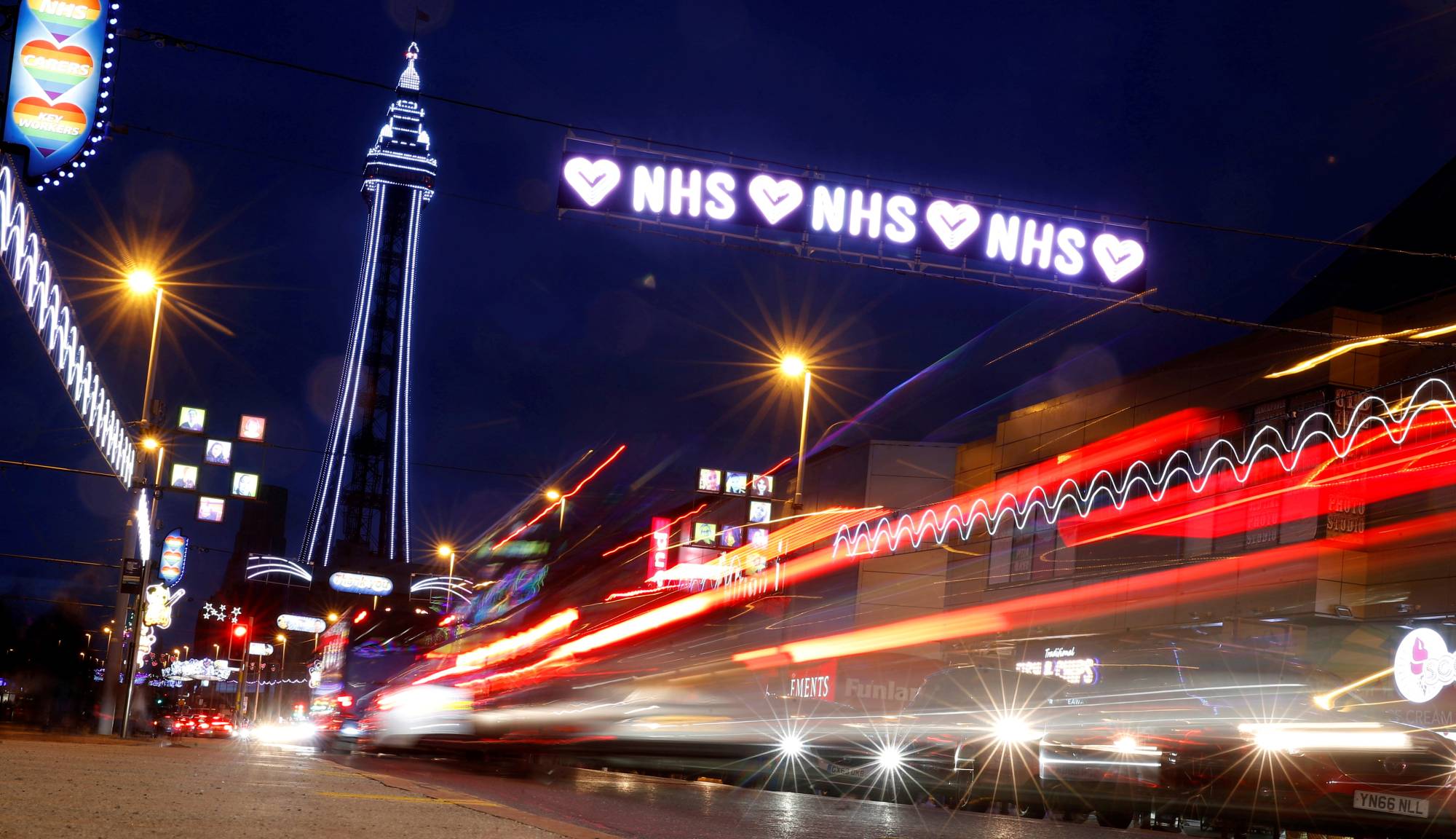 A tribute to Britain's National Health Service in Blackpool, England | REUTERS 
